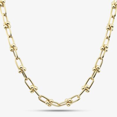9ct Yellow Gold 18 Inch Fancy Ball Bar Chain HTLC-600-9Y-18