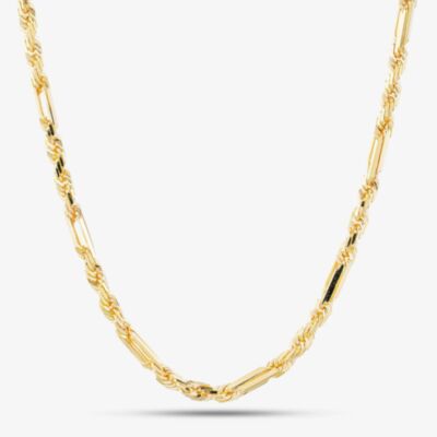 Gold Classic 9ct Yellow Gold 18 Inch Rope And Bar Chain SRFC-290-9Y-18