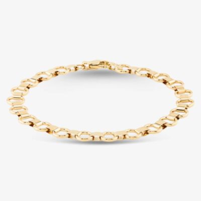 9ct Yellow Gold Circle Link Bracelet GB473