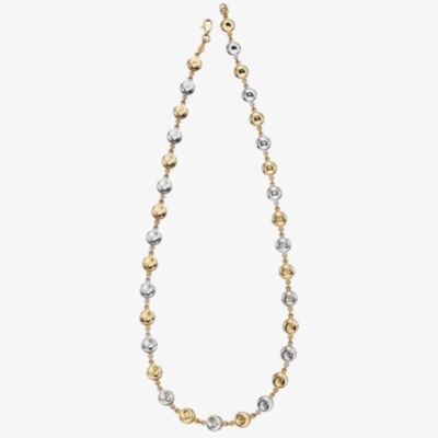 9ct Two Colour Gold Multi Disc Necklace GN330