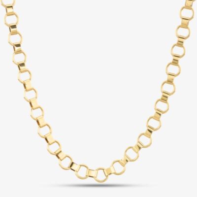 9ct Yellow Gold Circle Link Necklace GN331