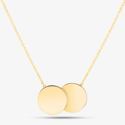 9ct Yellow Gold Double Disc Necklet 1.19.7530