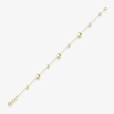 9ct Yellow Gold Polished Square Link Bracelet CA011-07