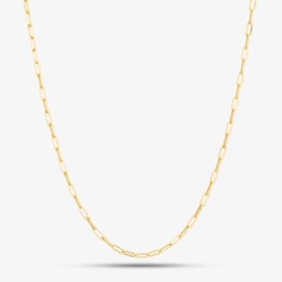 9ct Yellow Gold Paper Chain Necklace 1.16.0204
