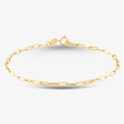 9ct Yellow Gold Paper Chain Bracelet 1.26.0201