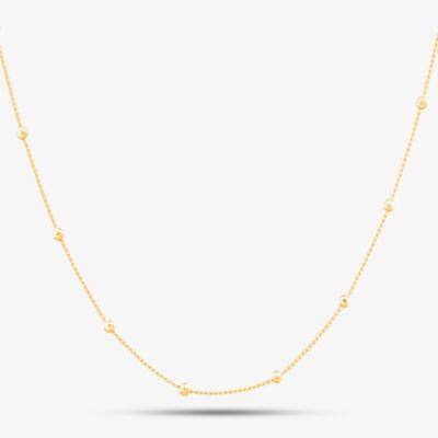 9ct Yellow Gold 16 Inch Curb & Ball Chain 1.13.7913
