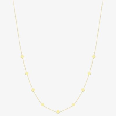 Gold Classic 9ct Yellow Gold Multi Diamond Shape Disc Necklace 111125147613