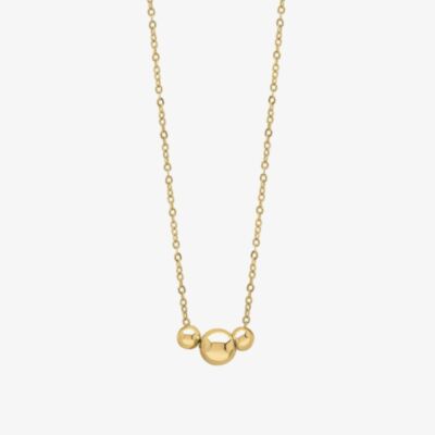9ct Yellow Gold Trio Ball Necklace GN396