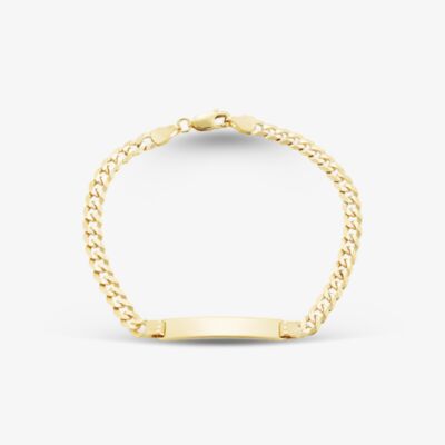 Gold Classic 9ct Yellow Gold 7.5 Inch ID Curb Chain Bracelet SIDB-440-9Y-7.5