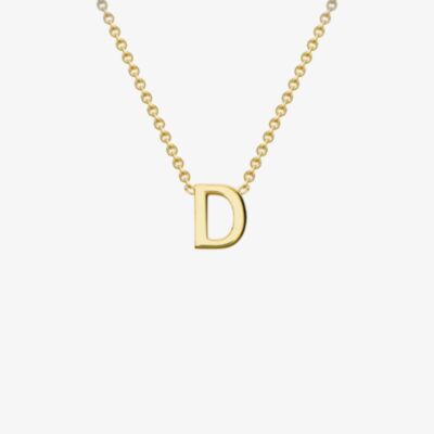 Gold Classic 9ct Yellow Gold Mini Initial D Necklace 1.19.0153