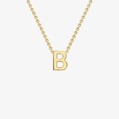 Gold Classic 9ct Yellow Gold Mini Initial B Necklace 1.19.0151