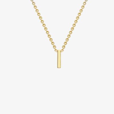 Gold Classic 9ct Yellow Gold Mini Initial I Necklace 1.19.0158
