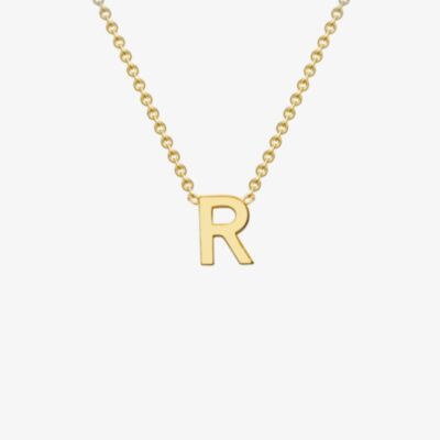 Gold Classic 9ct Yellow Gold Mini Initial R Necklace 1.19.0167