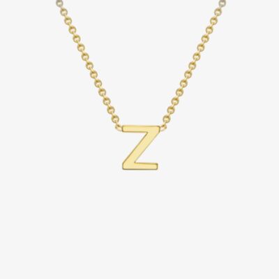 Gold Classic 9ct Yellow Gold Mini Initial Z Necklace 1.19.0175