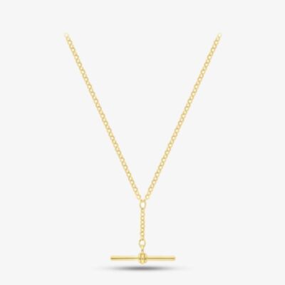 9ct Yellow Gold T-Bar Belcher Necklace CA023-18