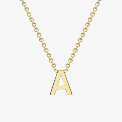9ct Yellow Gold Mini Initial A Necklace 1.19.0150