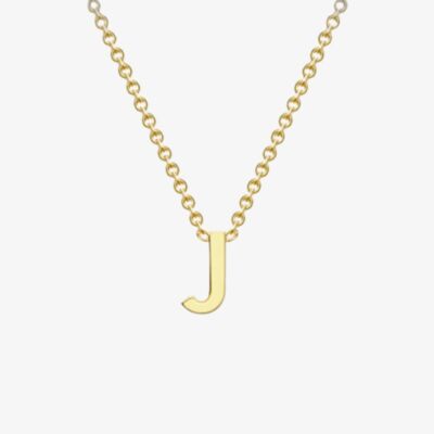 9ct Yellow Gold Mini Initial J Nceklace 1.19.0159