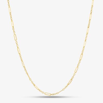 9ct Yellow Gold 18 Inch Fine Oval Link Chain Necklace GN366