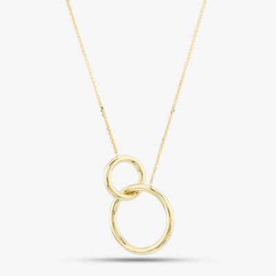 9ct Gold Interlocking Rings Necklace CN132-17