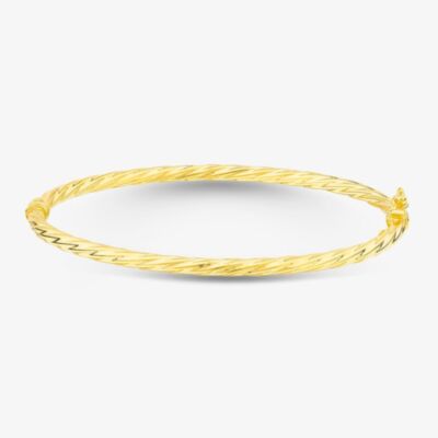 9ct Yellow Gold Twist Bangle BBE029Y