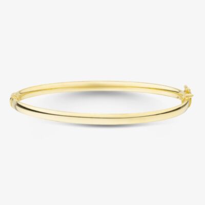 9ct Yellow Gold Plain Hinged Bangle MOSC2089Y