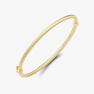 Gold Classic 9ct Yellow Gold Twisted Bangle 111225147588