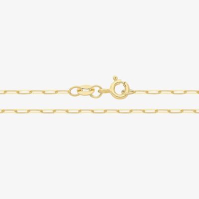 Gold Classic 9ct Yellow Gold 10 Inch Paper Clip Chain Bracelet CH569/10