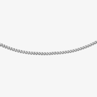 9ct White Gold Diamond Cut Curb 16-18 Inch 5-13-0030