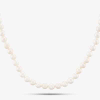 9ct Yellow Gold 18 Inch Akoya Pearl Necklace WAX011132