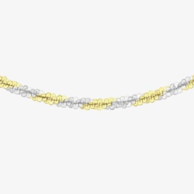 9ct Two Colour Gold 18 Inch Twisted Chain 2.15.8684