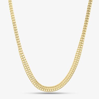  9ct Gold 18 inch Graduated Chain Necklace NBE027