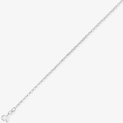 9ct White Gold Diamond Cut Oval Necklace CN740-18
