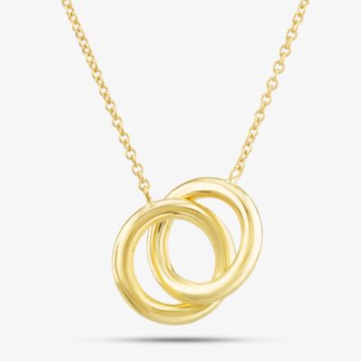 9ct Yellow Gold Interlinked Rings Necklace 1.19.6594