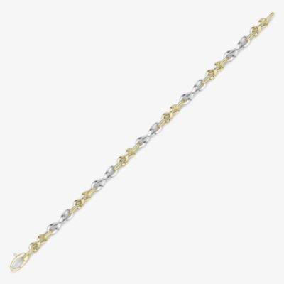9ct Two Colour Gold Fancy Infinity Bracelet BR503-07