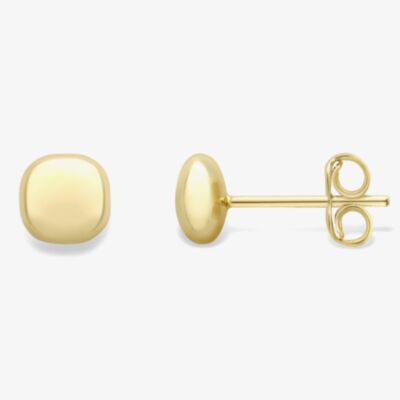 9ct Gold Squared Cushion Stud Earrings 120125114401
