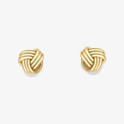 Gold Classic 9ct Yellow Gold Knot Stud Earrings 120125147610