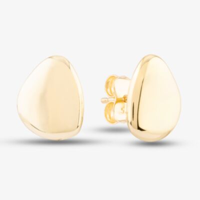 9ct Yellow Gold Pebble Stud Earrings GE2161