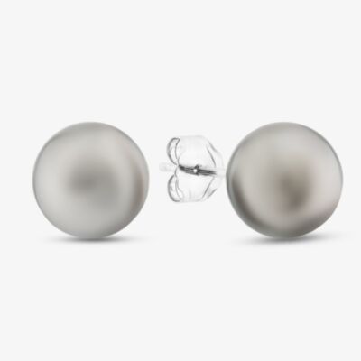 18ct White Gold Grey Pearl Stud Earrings EOX150TA