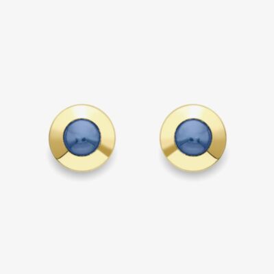 Gold Impression 9ct Yellow Gold Sapphire Stud Earrings 120325147564