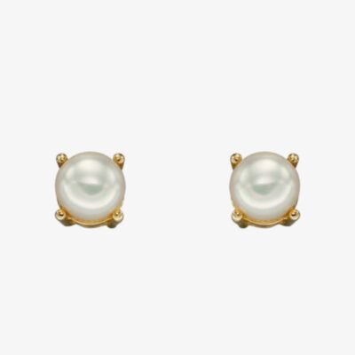 9ct Yellow Gold Freshwater Pearl June Birthstone Stud Earrings GE2331