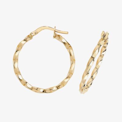 Gold Classic 9ct Yellow Gold 20mm Twist Hoop Earrings ER1008-20
