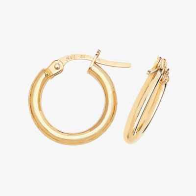 Gold Classic 9ct Yellow Gold 10mm Hoop Earrings ER500-10