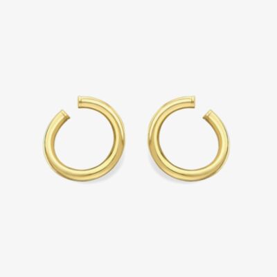 Gold Classic 9ct Yellow Gold Half Twist Hoop Earrings 120525147598