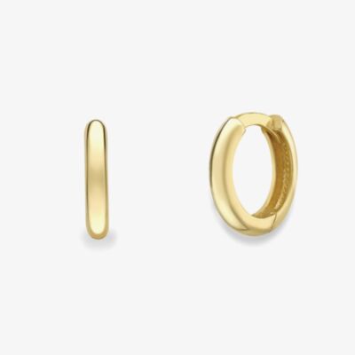 Gold Classic 9ct Yellow Gold Plain Huggie Hoop Earrings 120525147602