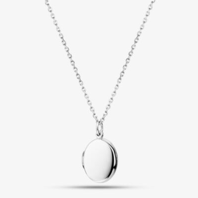Fashionista Silver Sterling Silver Engravable Oval Locket Pendant AP14479/R