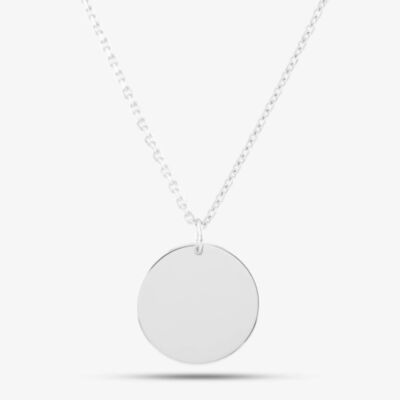 Sterling Silver Plain Disc Pendant THB001604 