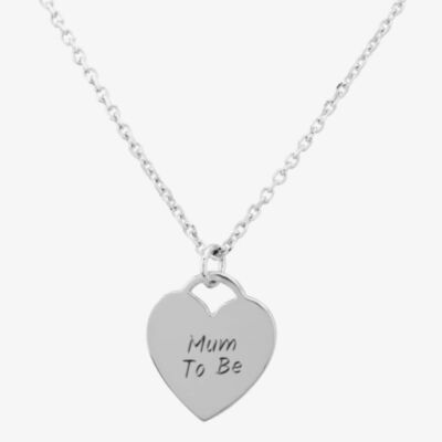 Silver Classic Mum To Be Heart Pendant Necklace THB001504