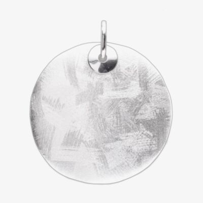 Bastian Silver Textured Round Disc Pendant Only 12712