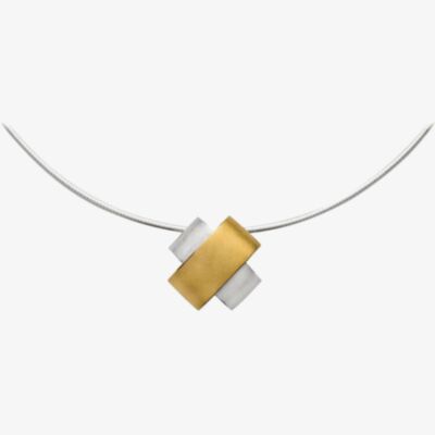 Bastian Two Colour Crossover Matte Pendant Only 12454