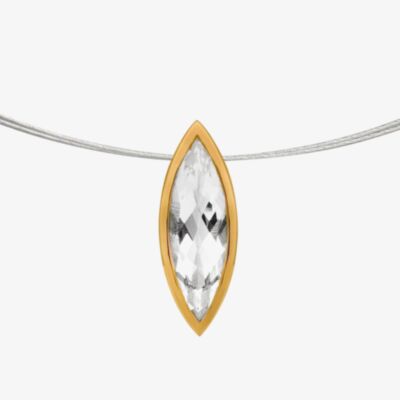 Bastian Two Colour Marquise Clear Crystal Pendant Only 12622